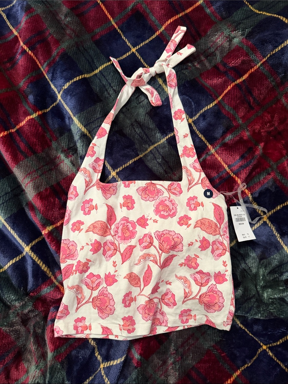 Hollister Floral Cropped Halter Top - NWT
